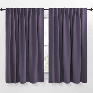 lot 1148 image: NICETOWN Blackout Curtain Panels Window Draperies - (Greyish Purple Color) 70x63 inch, 2 Pieces, Insulating Room Darkening Blackout Drapes for Bedroom - Retail $26