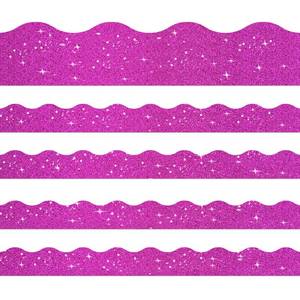 lot 1166 image: 60PT Shine Scalloped Bulletin Board Border-Pink Bulletin Board Border, Shiny Pink Trim Decorative Roll for Classroom, School, Office, Home&nbsp