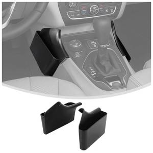 lot 1203 image: Linskip Center Console Storage Organizer Compatible with Jeep Cherokee 2014-2023, Gear Shift Side Tray, Interior Accessories(Black)&nbsp
