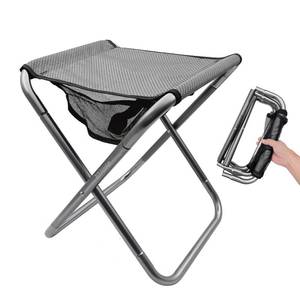 lot 1204 image: LYHLYA Camping Stool, Portable Folding Stool XXL Size Camping Stool for Adults Supports up to 240 lbs - Retail $24