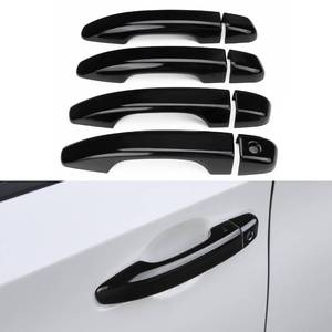 lot 1212 image: DLOVEG Car Door Handle Cover Compatible for 2018 2019 2020 2021 2022 Honda Accord Accessories Door Handle Protector Glossy Black (Without Keyless Entry Holes) - Retail $20