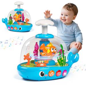 lot 1215 image: Baby Toys 6-12 Months, Press & Glow & Spin Infant Toys, Cause and Effect Baby Musical Toys Educational Toy for 1 Year Old, 1st Birthday Gifts for 6 7 8 9 10 11 12Month - Retail $20