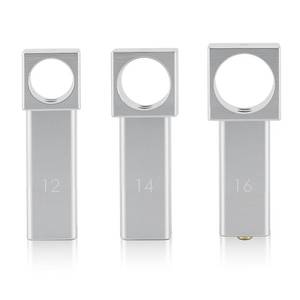 lot 1236 image: NEWTRY Locs Maker Attachments 3-Piece Set of Replacement Heads for Dreadlocks Machine Multiple Sizes 121416mm (0.470.550.63in) - Retail $56