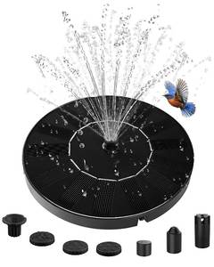 lot 1257 image: Solar Water Fountain for Bird Bath, 2026 Upgraded Solar Powered Fountain Pump with 6 Nozzle for Outdoor Garden, Pond, Pool, Birdbath&nbsp