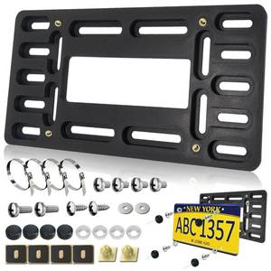 lot 1262 image: Front License Plate Mount Bracket Car Plate Holder Universal Mounting Kit with Copper Thread, 4 Stainless Steel Cable Ties &amp Screws for Front Bumper&nbsp
