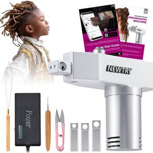 lot 1263 image: NEWTRY Dreadlocks Machine Automatic Dreadlocks Maker for Locs DIY Portable Instant Loc Machine with Multiple Tools 6810mm (0.20.30.4in) - Retail $169