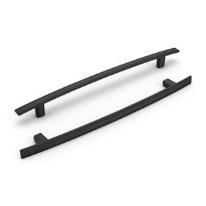 lot 1266 image: homdiy 10 Pack Solid Heavy Duty Zinc Alloy Cabinet Handles, Black Cabinet Pulls, 7-12 Inch Hole Center Arch Drawer Pulls Modern Hardware for Kitchen Bathroom Cupboard&nbsp