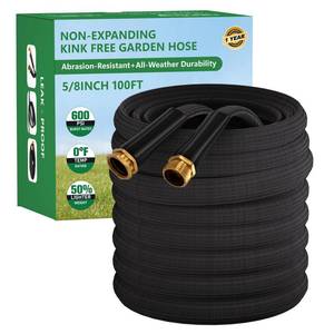 lot 1273 image: Garden Hose 100FT, Non-Expanding Water Hose Ultra Lightweight, Kink-Free, Burst-Resistant, Lead-Free, Durable & Flexible High-Pressure Hose for Yard, Lawn, Outdoor, Car Washing - Retail $45