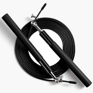 lot 1278 image: Speed Jump Rope - 360° Swivel Ball Bearing - Adjustable steel coated skipping rope- Aluminum Anti Skipping Handle -Fitness Training Boxing Sports Exercises -suitable for kids and adults(Black)