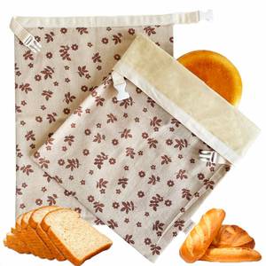 lot 1280 image: 2 Pack Beeswax Bread Bags for Sourdough,Reusable Cotton Beeswax Bag for Homemade Bread,Freezer-Friendly & Freshness Preservation Storage to Keep Fresh - Retail $20