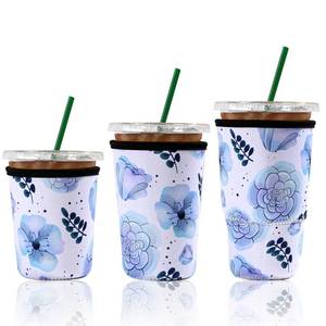 lot 1281 image: Cobetech Iced Coffee Sleeve Reusable, 3 Pack Neoprene Coffee Cup Sleeves for Cold Drinks, 16 to 32 Oz Insulated Iced Coffee Cup Sleeve, Can Cold Drink Sleeve for Iced Drinks Bar Accessories Essentials&nbsp