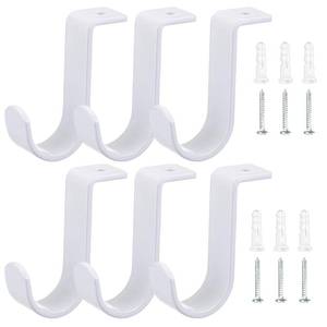 lot 1290 image: Kowibcl Curtain Rod Brackets for Ceiling-Mounted, Drapery Rod Holder for 1 Diameter Rod, Set of 6,White&nbsp