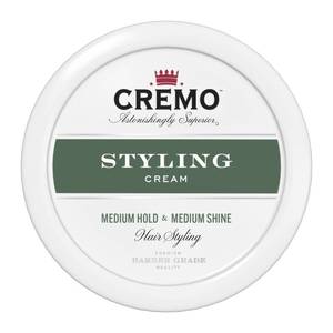 lot 103 image: Cremo Hair Styling Cream, Barber Grade, Medium Hold, Medium Shine Hair Products, 4 Oz - Retail $28