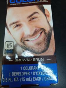 lot 105 image: Color for Him Mustache Beard & Sideburns Brown 5 Minute Color Kit - Retail $8