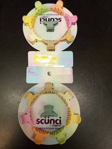 lot 123 image: 2 Packs Scunci Colorful Hair Claw Clips Set - 8 Pieces - Retail $6