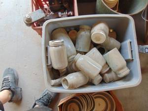 lot 4770 image: Tub of Vintage MasonBall Jars - - Will need Cleaning