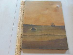 lot 4839 image: Ship Painting - Oil On Canvas