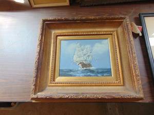 lot 4845 image: Oil on Canvas in Guilded Frame