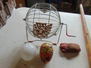 lot 4925 image: West Germany candy egg, hand blown egg