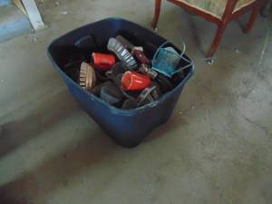 lot 4936 image: Surprise Misc. Tote full of dirty glassware, molds and more