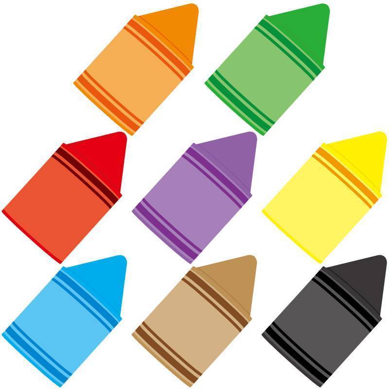lot 36078 image: Treasure Cove Crayon Cutouts Colorful Crayon Bulletin Board Cutouts Classroom Decoration Back to School Name Tags Crayons Paper Cutout for Classroom Bulletin Board Wall School Decor Supplies 48Pcs - Retail $5