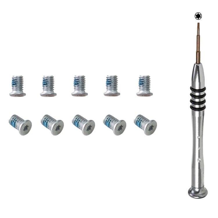 lot 55788 image: Replacement 9 Pcs M2.5  4.0 Torx T5 Bottom Cover Case Screws  T5 Screwdriver for Dell XPS 17 9700 9710 9720 9730 Precision 17 5750 5760 5770 5780 (Silver)