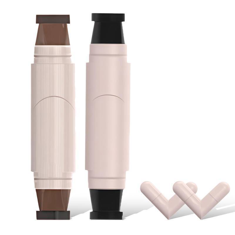 lot 55830 image: Eyeliner Stamp, Gel Eyeliner Set, Double-Ended Winged Stamp Set, Foldable Smudge-Proof Waterproof Eyeliners Tool, for All Eye Beginners Eyeliners, Easily Draw Exquisite Makeup Look (BlackBrown) - Retail $16