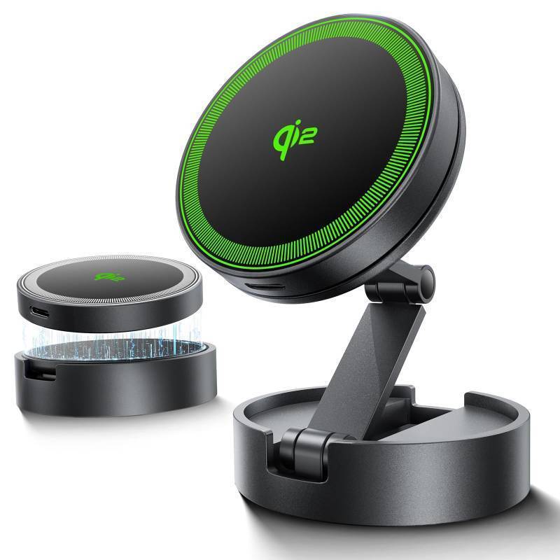 lot 55864 image: Qi2 Certified MagSafe Car Mount Charger Lite, Car Wireless Charger,15W Magnetic Charger Fast Charging, Retractable Phone Holder with 360° Rotation, Car Mount for iPhone17-12&Galaxy S25 Ultra - Retail $28