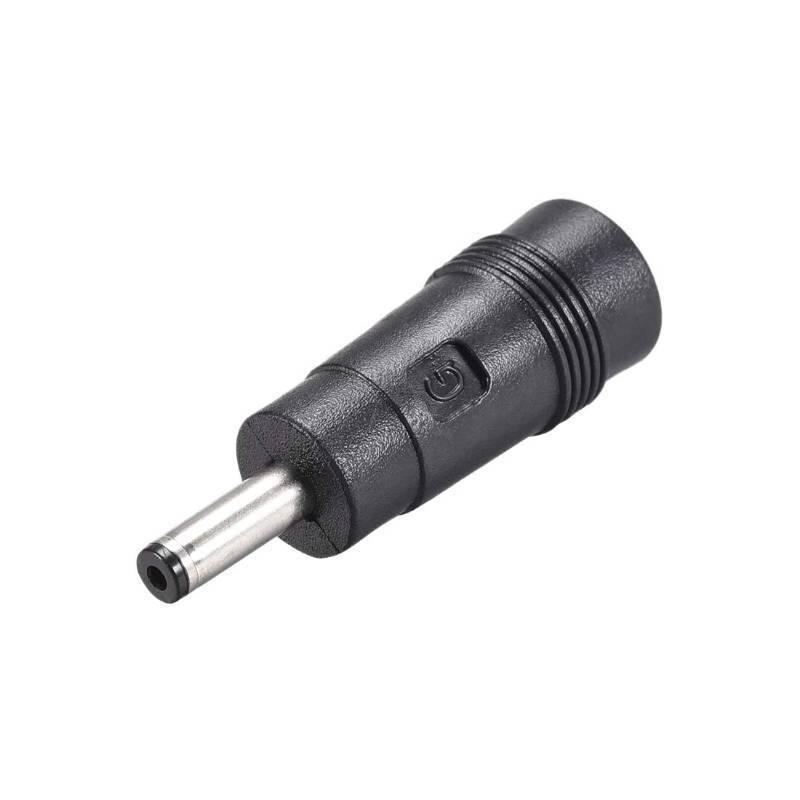 lot 55905 image: DC Power Adapter, Female 5.5mmx2.1mm to 4.0mmx1.35mm Male Plug Tips, Input DC Plug Connector Black - Retail $6