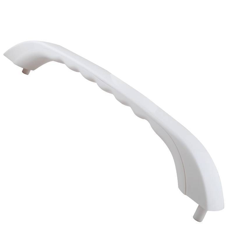 lot 55956 image: Upgraded WB15X335 Microwave Door Handle Replacement Compatible with GE General Electric Microwave White Spacemaker XL, Mounting Hole Distance 10.39in26.4cm Replaces WB15X0335 AP2021148 - Retail $9