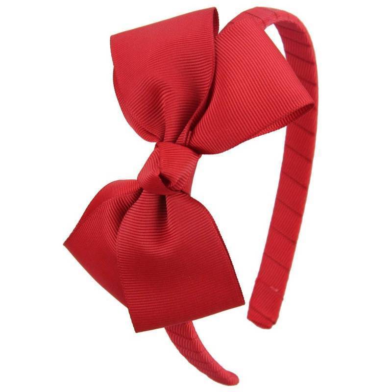 lot 55915 image: Fashion Cute Red Bow Headband for Girls Toddlers. - Retail $8
