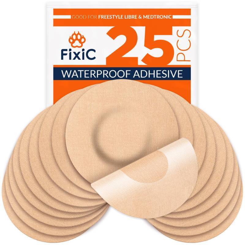 lot 62611 image: Freestyle Adhesive Patch 24 PCS Libre 1, 2, 3 & Plus Enlite Guardian NO Glue in The Center of The Patch Pre-Cut Back Paper Long Fixation for Your Sensor - Retail $17