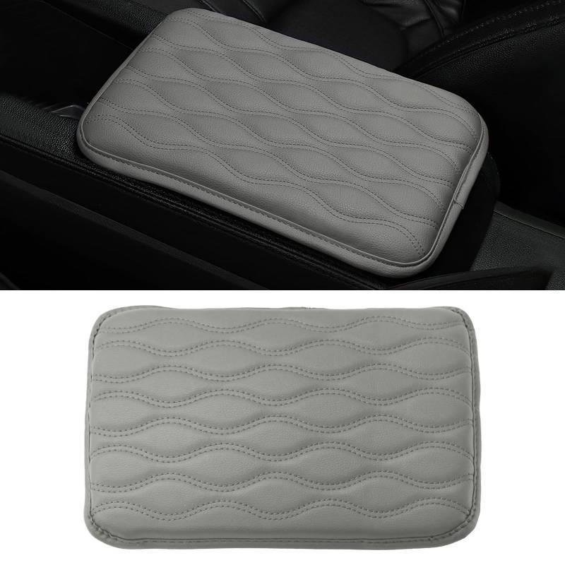 lot 62628 image: Car Center Console Pad, 12.6x9.8 Comfortable PU Leather Car Armrest Seat Box Cushion Pad, Thickened Waterproof Vehicle Arm Rest Cover Protector, Universal Interior Car Accessories - Retail $5