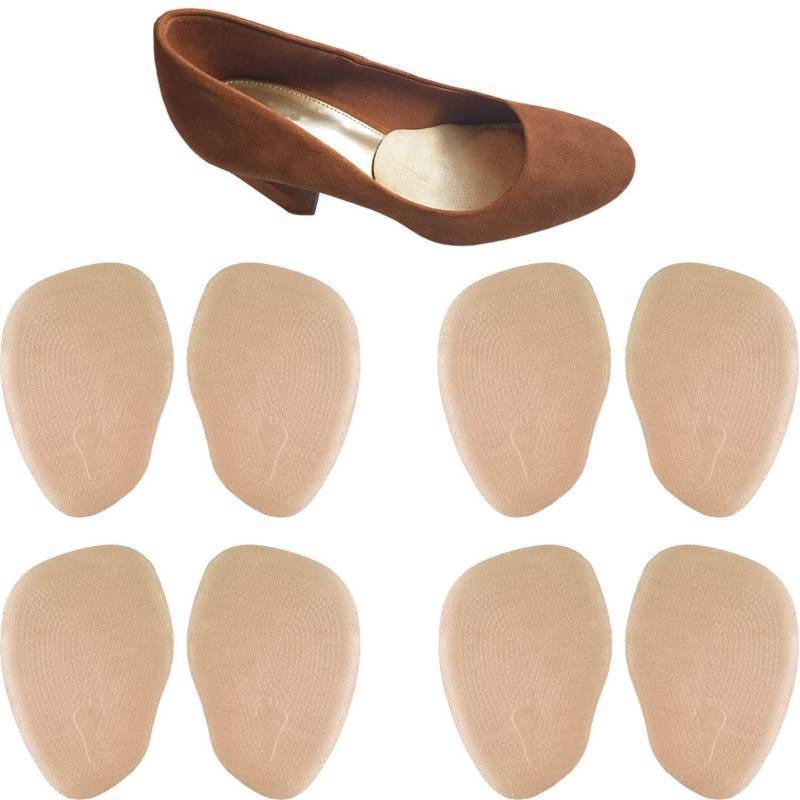 lot 62671 image: High Heel Pads Cushions Inserts (3 Pairs) Ball of Foot Metatarsal Forefoot Pain Relief Anti-Slip Shoe Insoles for Women (Beige, Normal Thickness) - Retail $15