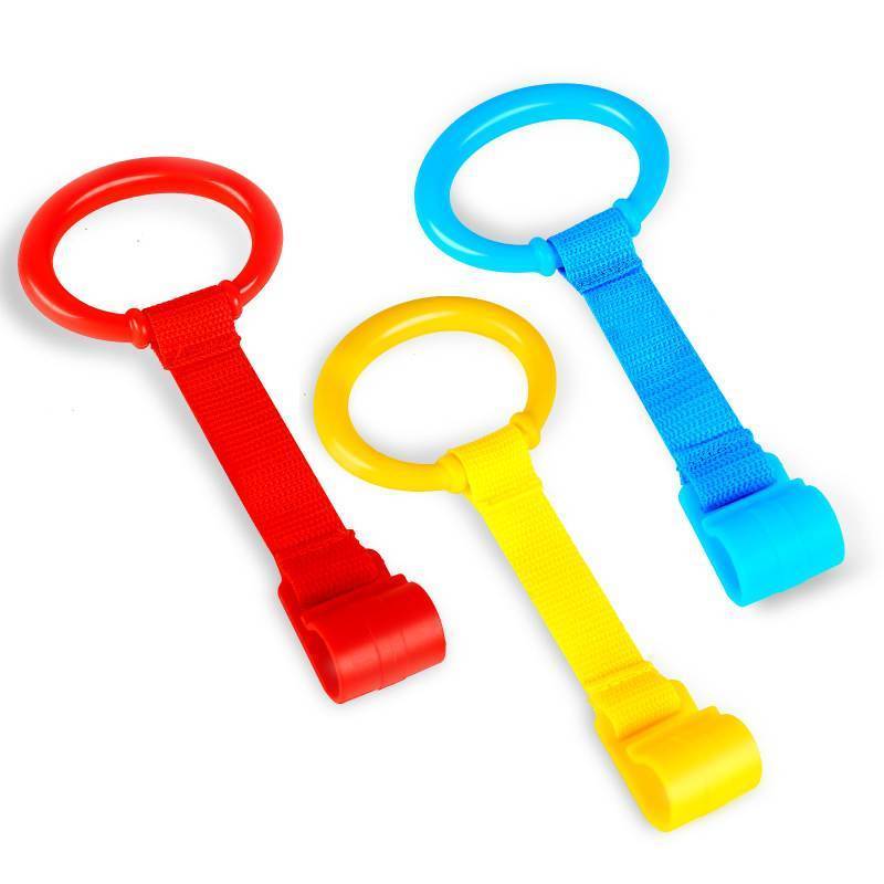 lot 62688 image: 3PCS Baby Pull Up Rings, Standing Walker Exercises Assistant Rings, Playpen Crib Hook Ring - Baby Walking Training Tool - Retail $4
