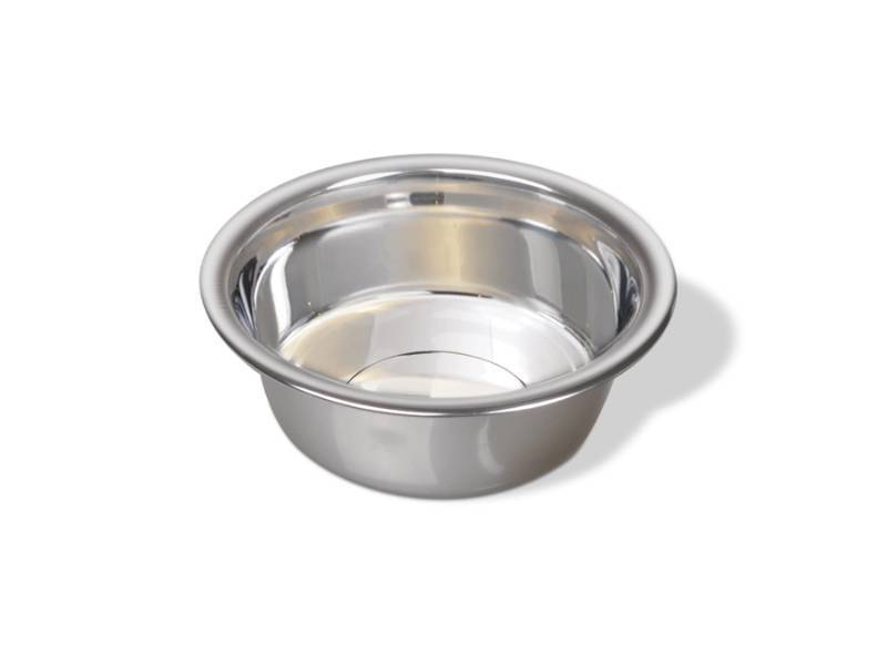 lot 62722 image: Van Ness Pets Medium Lightweight Stainless Steel Dog Bowl, 32 OZ Food And Water Dish, Natural - Retail $8