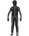 Seasons Child Light Up Stick Figure Costume Light Hooded Bodysuit for Boys (M-(8-10))