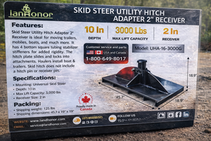 lot 48015 image: LandHonor Skid Steer Utility Hitch Adapter  UHA-16-3000G