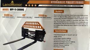 lot 48036 image: HPF-11-3000G  Heavy Duty Hydraulic Forks And Frame