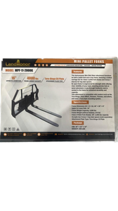 lot 48039 image: MPF-11-2000G  Mini Skid Steer Pallet Fork Frame