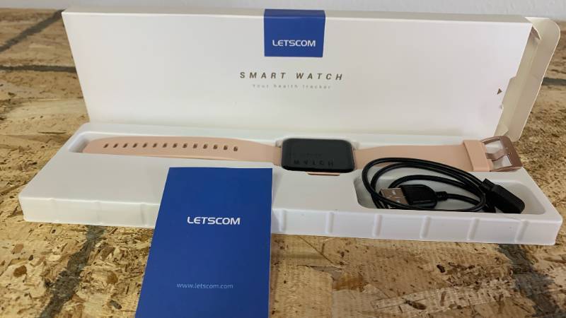 lot 117 image: LETSCOM Smart Watch Health Tracker with Pink Strap