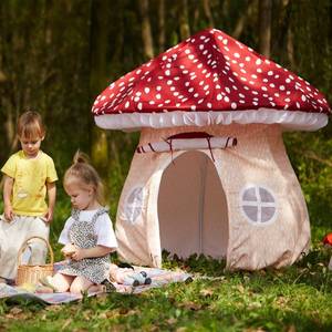 lot 17194 image: Asweets Mushroom Tent Kids Playhouse Tent �� Boys and Girls Play Fort with Exquisite Design for Imaginative IndoorOutdoor Play Tent - Retail $90