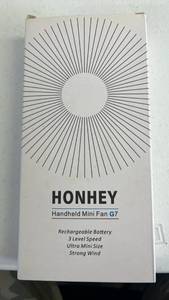 lot 17201 image: HONHEY G7 Handheld Mini Fan with Rechargeable Battery - Retail $15