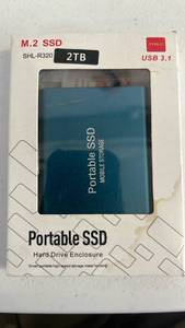 lot 17203 image: 2TB M.2 SSD Portable External Hard Drive USB 3.1 Type-C - Retail $120