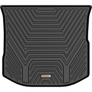 lot 17206 image: YITAMOTOR Floor Mats and Cargo Mats for 2022 2023 2024 2025 Jeep Grand Cherokee (Include 4xe NOT for L or WK), TPE All Weather 1st & 2nd Rows and Trunk Full Set Floor Liners, Black - Retail $119