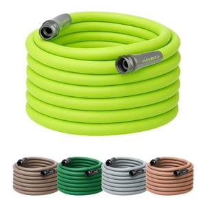 lot 17207 image: Flexzilla Garden Hose 58 in. x 75 ft., Lightweight All-Weather Water Hose, Durable and Flexible, Leak-Free Connections - Retail $55