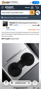 lot 17212 image: Tesla Model 3 Model Y Center Console Cup Holder Insert - Retail $15