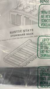lot 17243 image: Rustic State Stemware Rack - Retail $25
