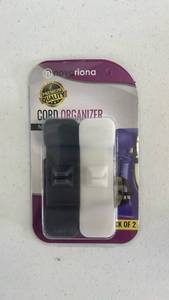 lot 17254 image: Novariona Cord Organizer 2-Pack Cable Management Set - Retail $5