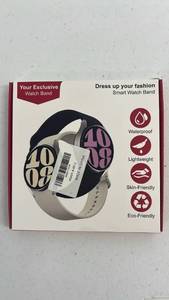 lot 17284 image: Smart Watch Band Set - Waterproof Silicone Straps ( was sealed - opened for pics) - Retail $15